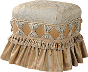 Savannah, Ruffle Skirt Ottoman. by Jennifer Taylor