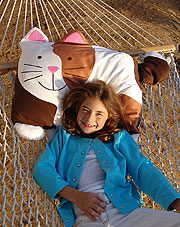 Cat Girl Laying On Hammock With Pillowcase
