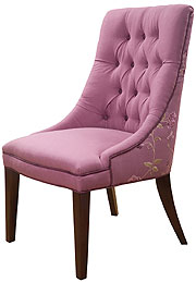Sandy Wilson - A set of 2 Accent Chair.: Embroidered Back Accent Chair,23