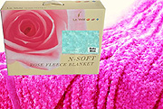 Rose Fleece Blanket, Rose Effect Blanket by Le Vele