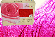 Rose Fleece Blanket, Rose Effect Blanket by Le Vele