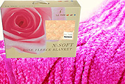 Rose Fleece Blanket, Rose Effect Blanket by Le Vele