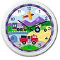 Trains, Planes & Trucks Clock by Oliv Kids