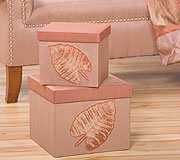 Sandy Wilson - A set of 2 Boxes.: Square Applique Boxes?Set of 2),10 2/3